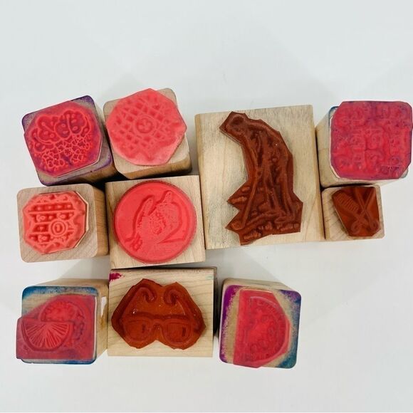 Rubber Stamp Bundle Of 10 Stamps For Scrapbooking Crafting - Picture 11 of 11